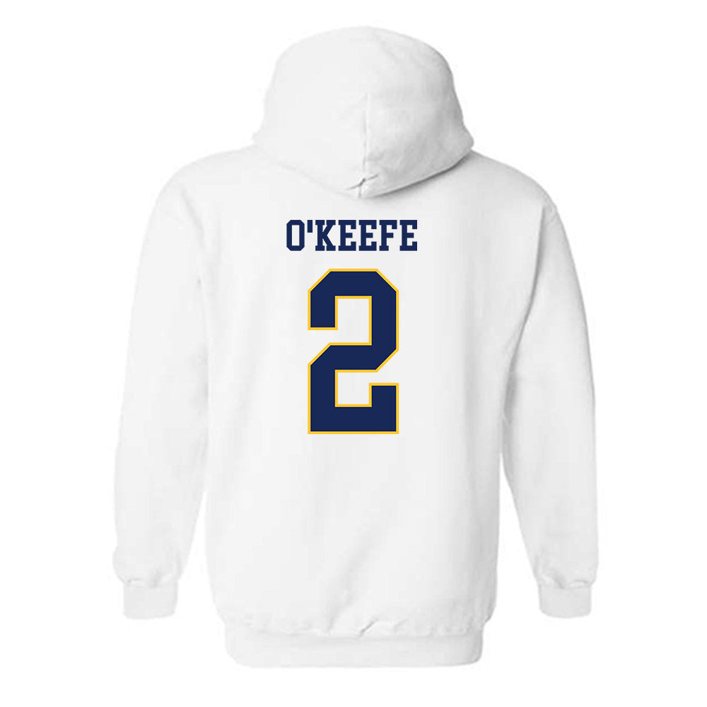 Marquette - NCAA Women's Soccer : Erin O'Keefe - White Replica Shersey Hooded Sweatshirt