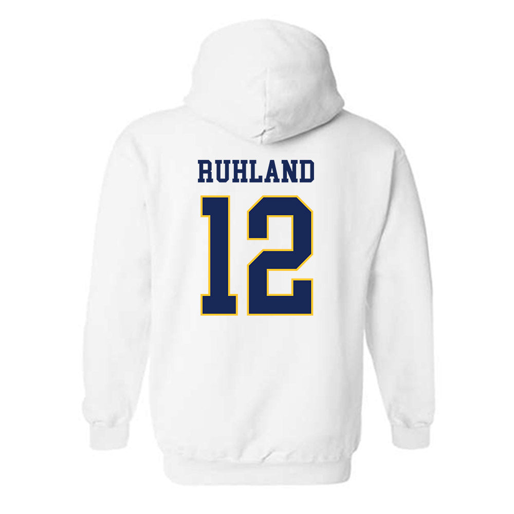 Marquette - NCAA Women's Soccer : Abby Ruhland - White Replica Shersey Hooded Sweatshirt