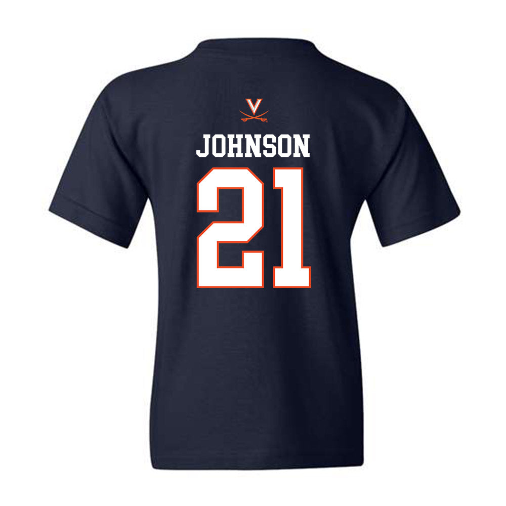 Virginia - NCAA Women's Basketball : Kymora Johnson - Youth T-Shirt Replica Shersey
