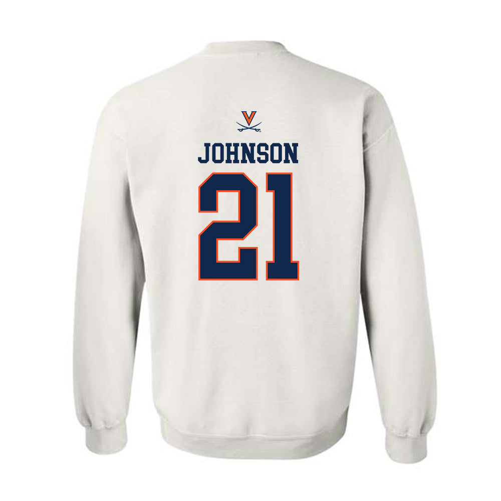 Virginia - NCAA Women's Basketball : Kymora Johnson - Crewneck Sweatshirt Replica Shersey