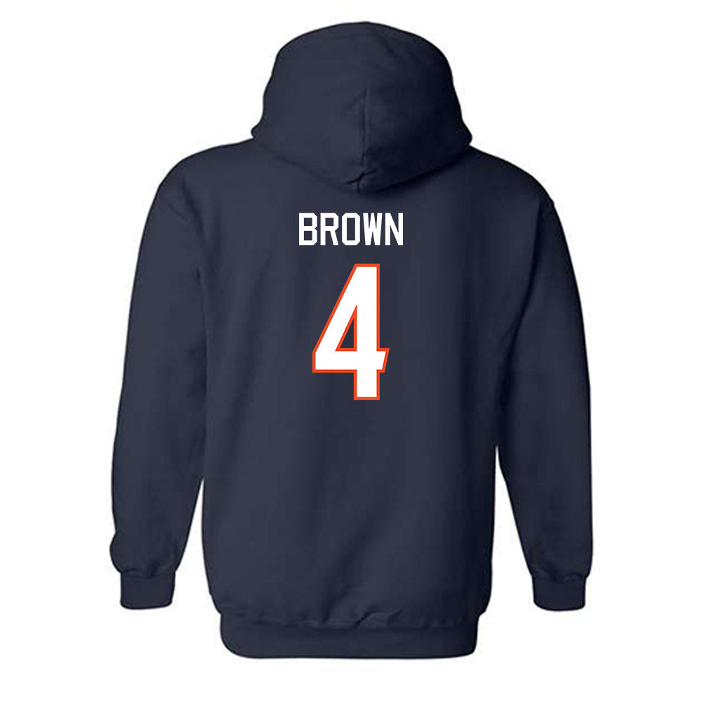Virginia - NCAA Women's Basketball : Jillian Brown - Hooded Sweatshirt Replica Shersey