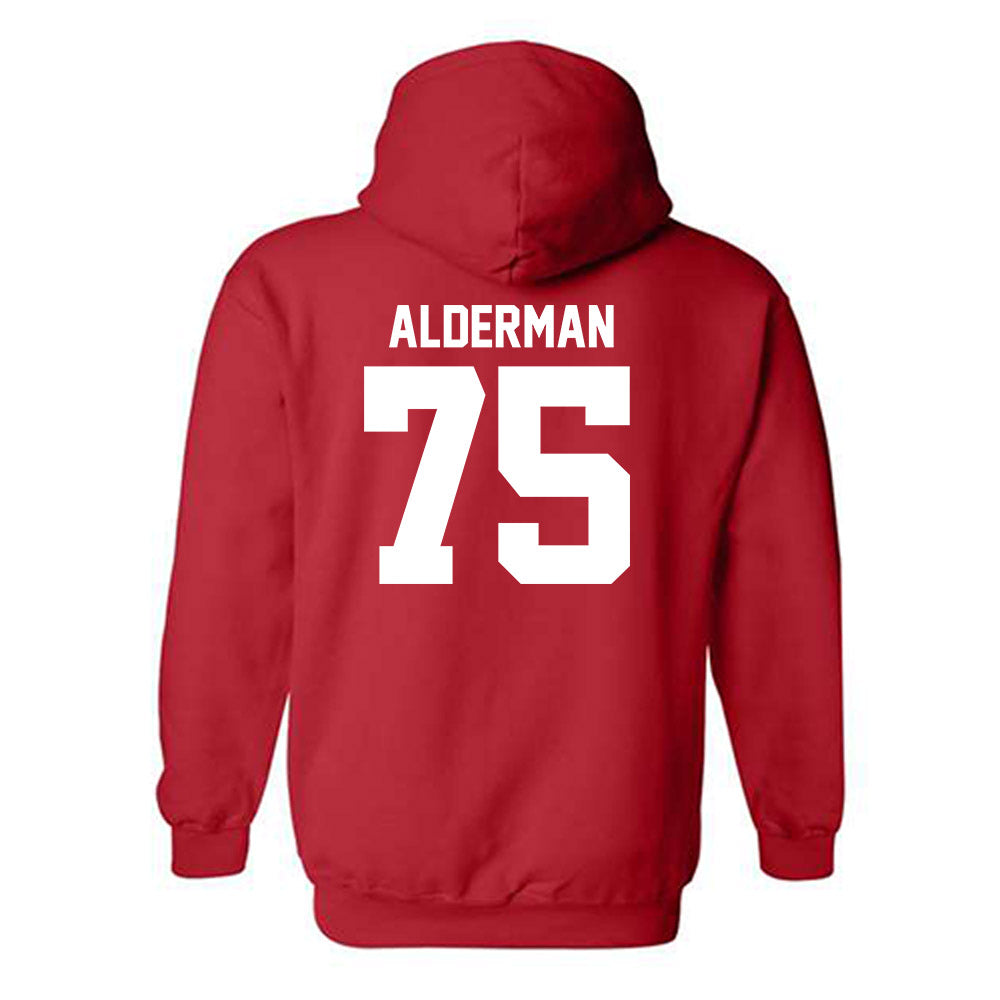 Utah - NCAA Football : Roger Alderman - Hooded Sweatshirt Replica Shersey