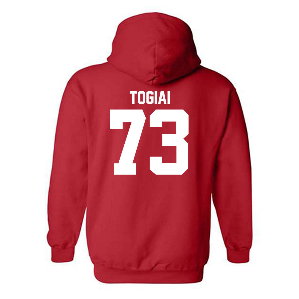 Utah - NCAA Football : Tanoa Togiai - Red Replica Shersey Hooded Sweatshirt