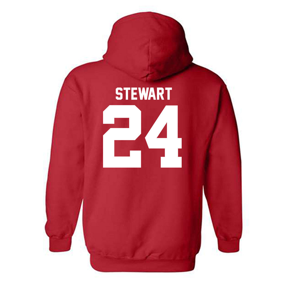 Utah - NCAA Football : Darrien Stewart - Red Replica Shersey Hooded Sweatshirt