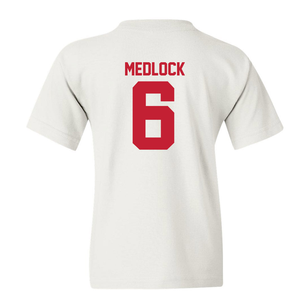 Utah - NCAA Football : Justin Medlock - White Replica Shersey Youth T-Shirt
