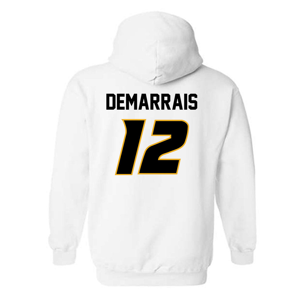 Missouri - NCAA Women's Volleyball : Janet DeMarrais - White Replica Hooded Sweatshirt