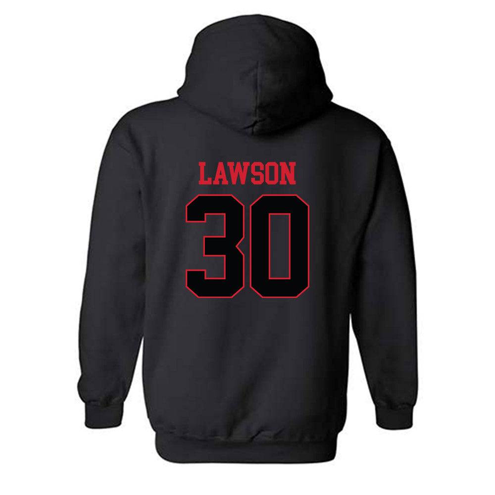 NC State - NCAA Baseball : Justin Lawson - Hooded Sweatshirt Replica Shersey