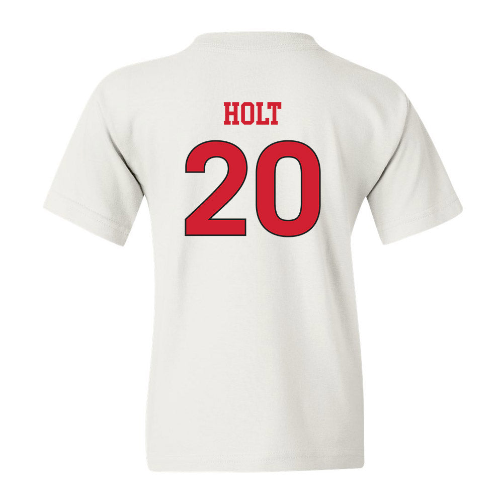 NC State - NCAA Women's Soccer : Brooklyn Holt - White Replica Shersey Youth T-Shirt