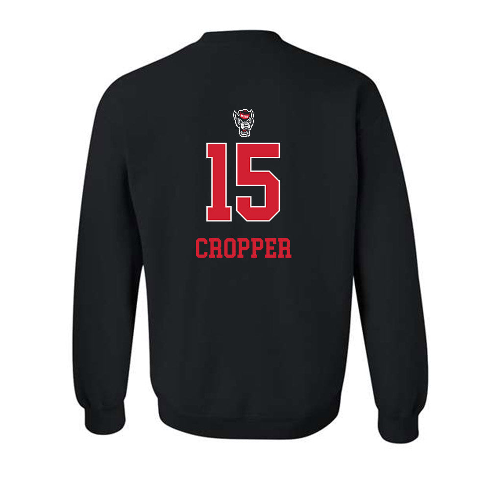 NC State - NCAA Women's Volleyball : Lily Cropper - Black Replica Shersey Sweatshirt