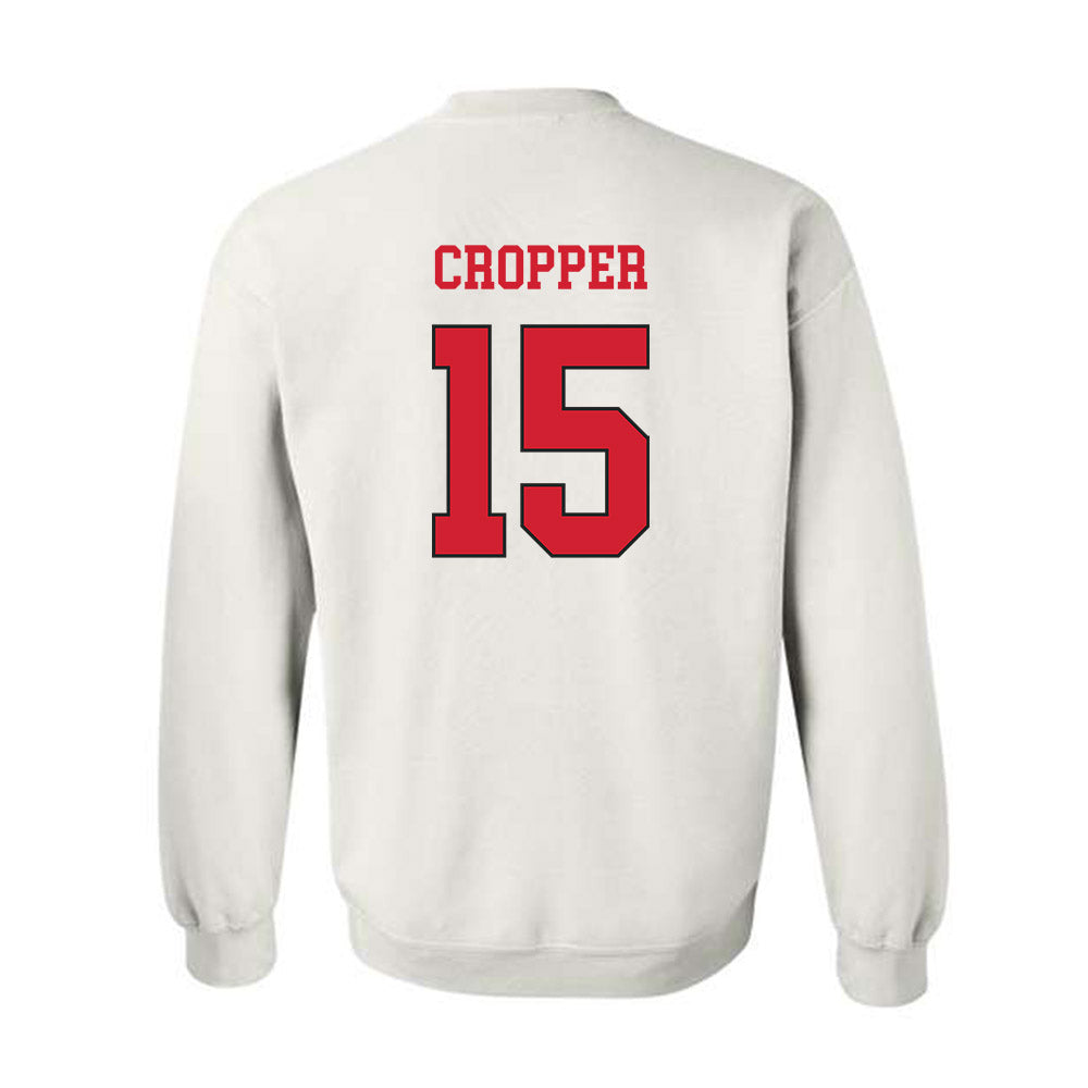 NC State - NCAA Women's Volleyball : Lily Cropper - White Replica Shersey Sweatshirt