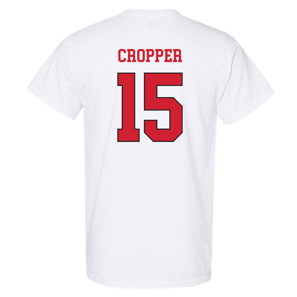 NC State - NCAA Women's Volleyball : Lily Cropper - White Replica Shersey Short Sleeve T-Shirt