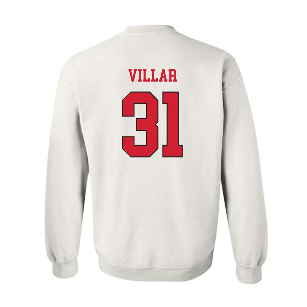 NC State - NCAA Women's Volleyball : Elaisa Villar - White Replica Shersey Sweatshirt