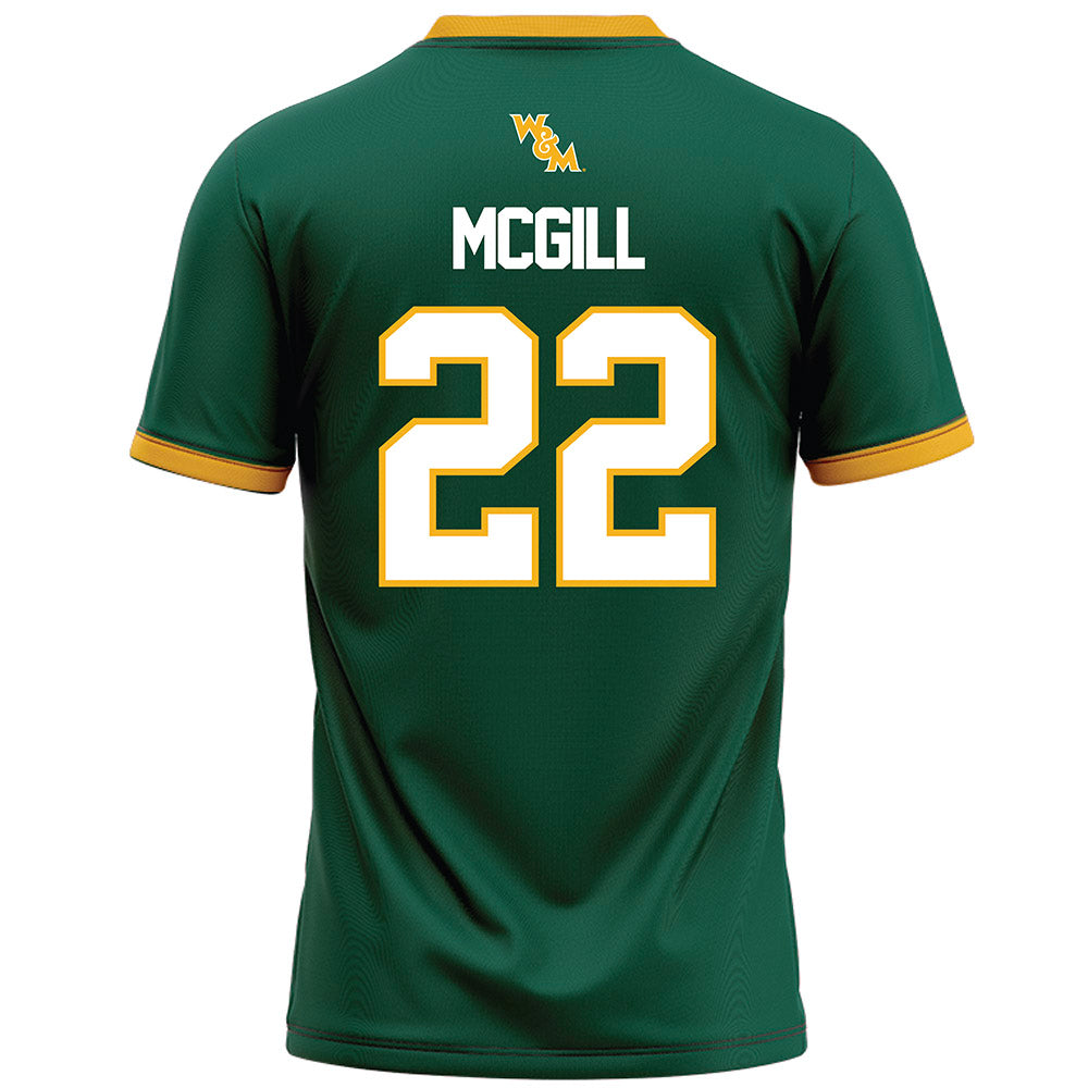 William & Mary - NCAA Football : Tj Mcgill - Green Jersey