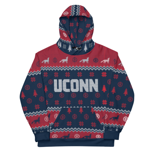 UConn - NCAA Men's Basketball : Team Caricature - Holiday Sweatshirt