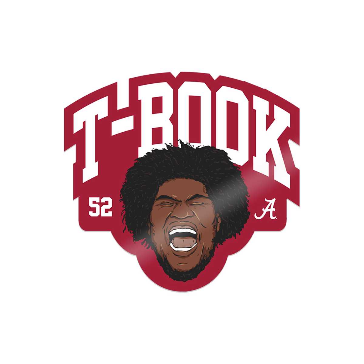 Alabama - NCAA Football : Tyler Booker - T-Book Sticker