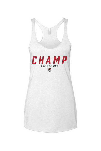 NC State : Champ The Tee Dog Next Level - Women's Triblend Racerback Tank