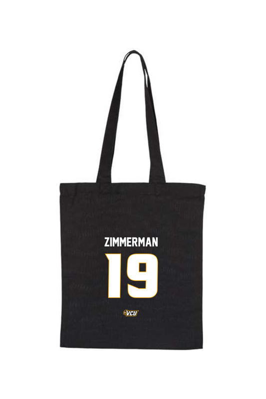 VCU - NCAA Women's Field Hockey : Hannah Zimmerman - Large Canvas Tote Bag