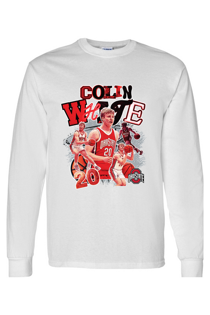 Ohio State - NCAA Men's Basketball : Colin White - Collage Long Sleeve T-Shirt
