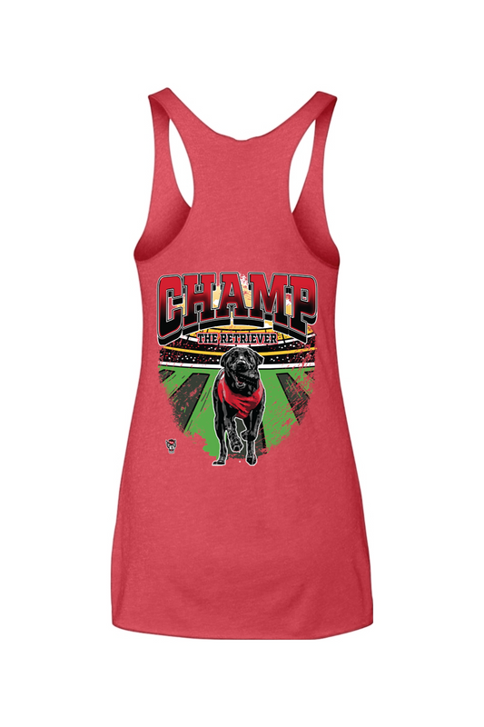 NC State : Champ The Retriever Next Level - Women's Triblend Racerback Tank