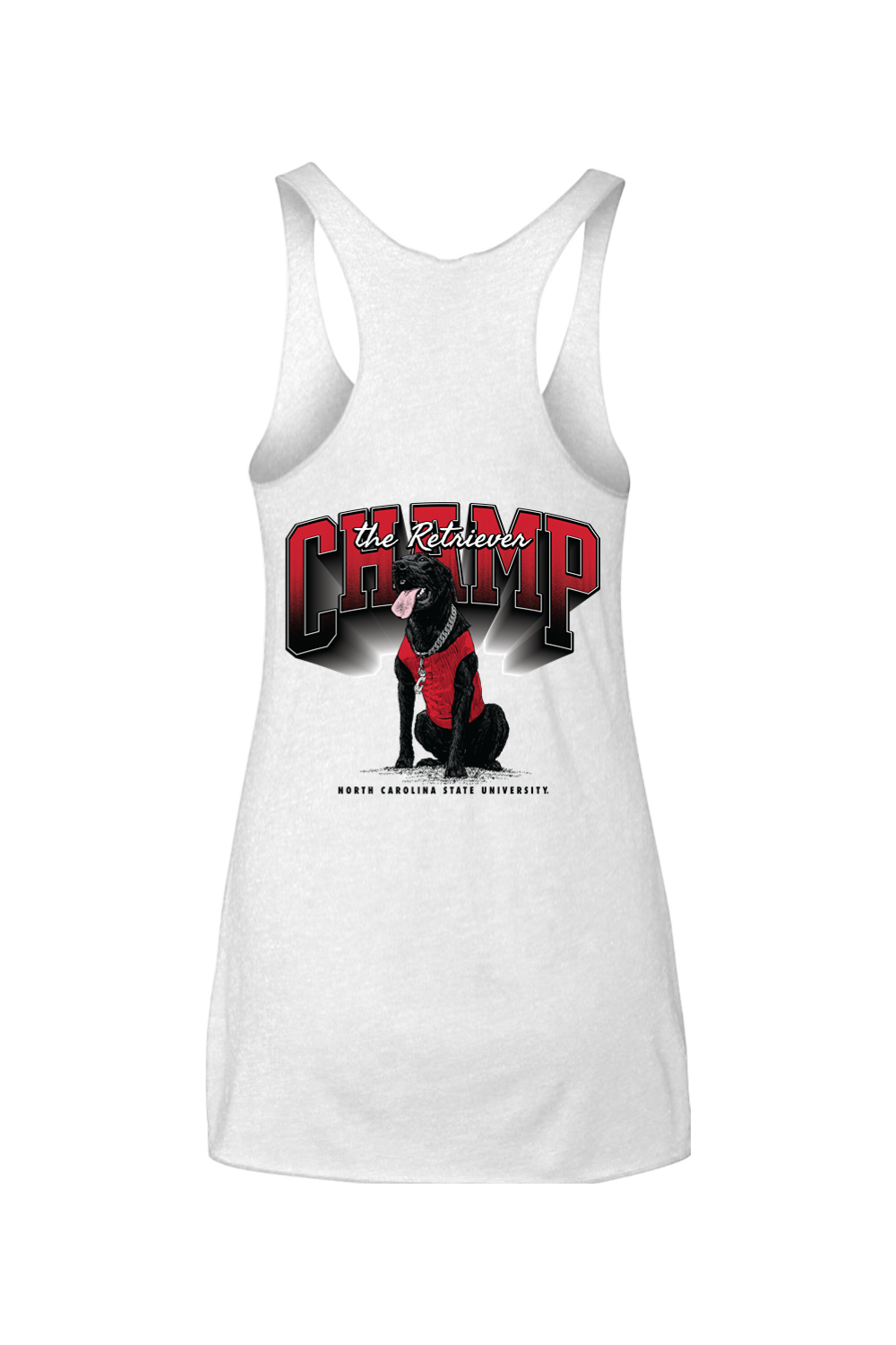 NC State : Champ The Retriever Next Level - Women's Triblend Racerback Tank