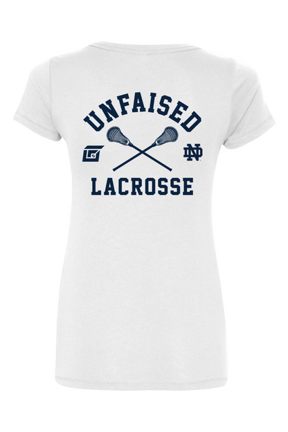 Unfaised Women's White T-Shirt Sports Shersey - Lacrosse