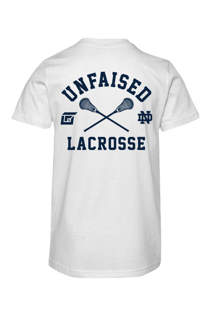 Unfaised White T-Shirt Sports Shersey - Lacrosse