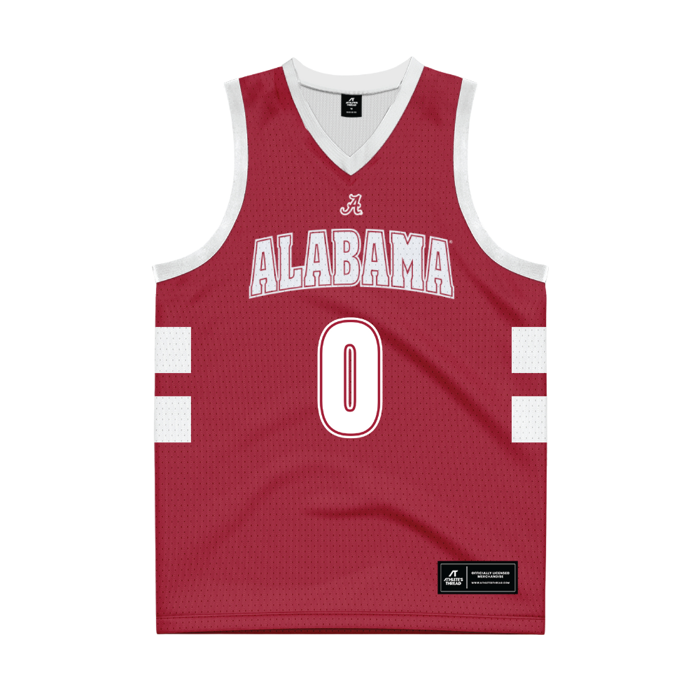 Alabama - NCAA Men's Basketball : Labaron Philon - Crimson Throwback Inspired Basketball Jersey