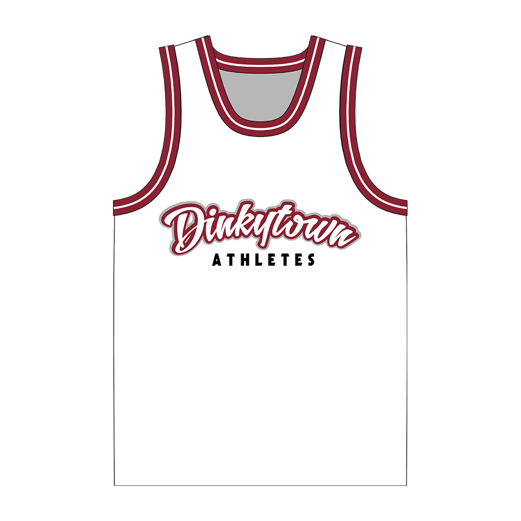 Minnesota - Dinkytown Athletes : White and Red Basketball Jersey