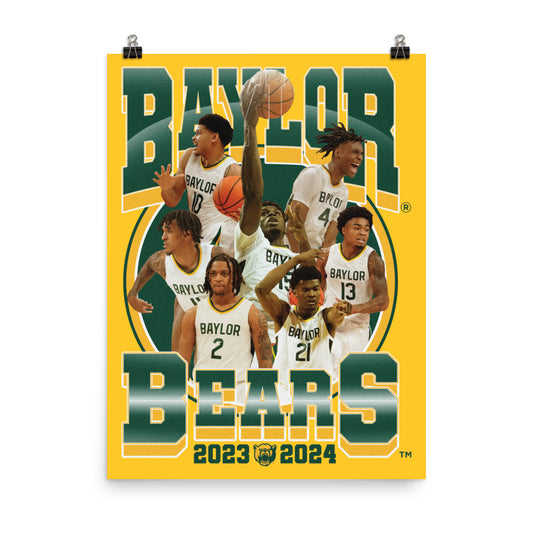 Baylor - NCAA Men's Basketball : Official 2023-2024 Post Season Poster