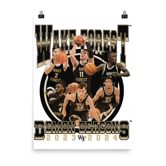 Wake Forest - NCAA Men's Basketball : Official 2023 - 2024 Season Poster