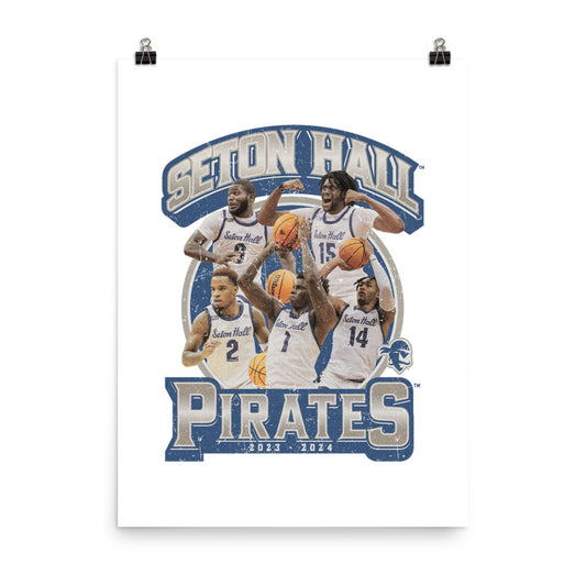 Seton Hall - NCAA Men's Basketball : Official 2023 - 2024 Post Season Poster