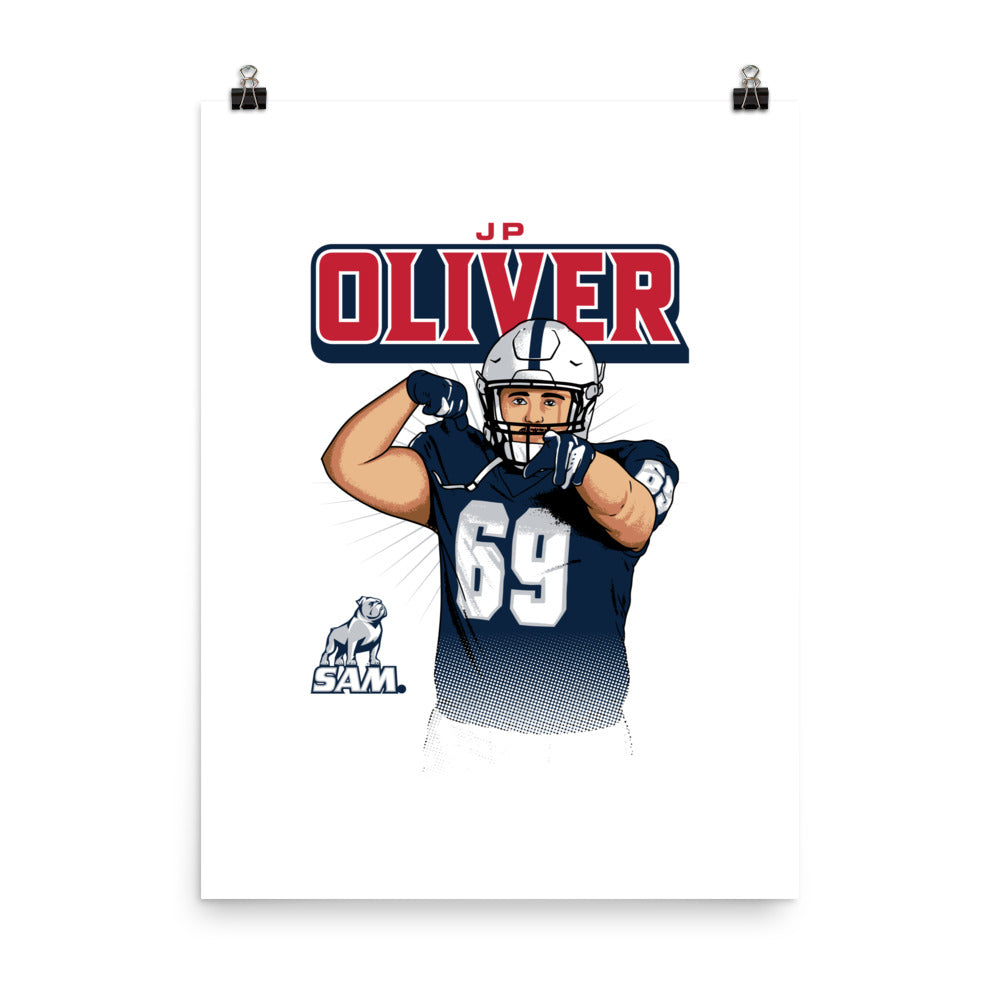 Samford - NCAA Football : JP Oliver 2023 - 2024 Post Season Poster