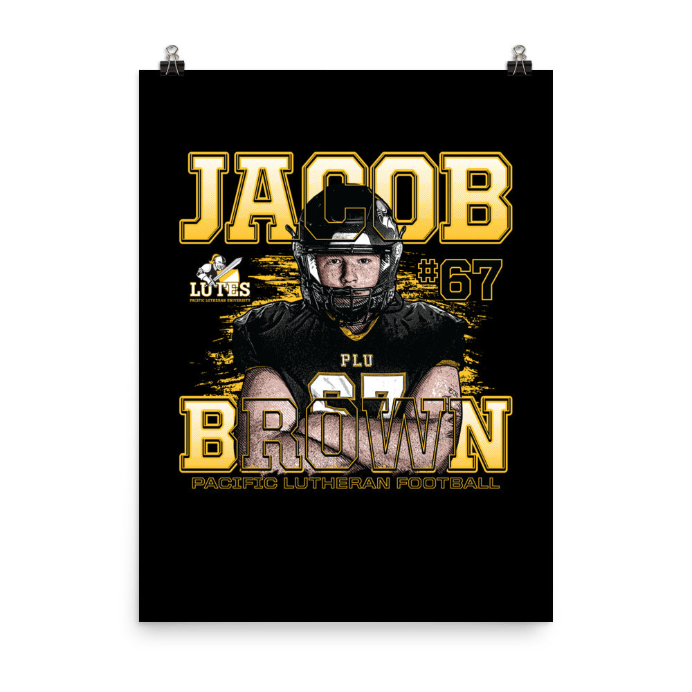 PLU - NCAA Football : Jacob Brown - Poster Individual Caricature