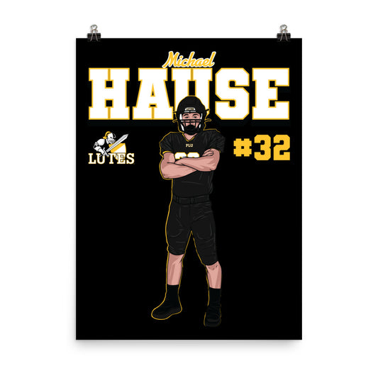 PLU - NCAA Football : Michael Hause - Poster Individual Caricature