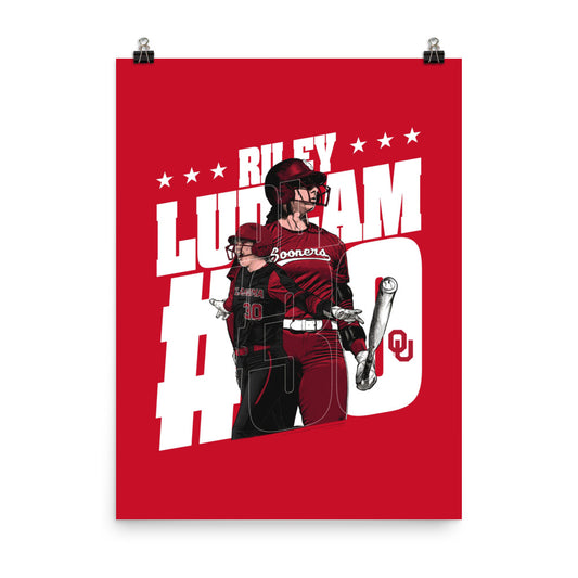 Oklahoma - NCAA Softball : Riley Ludlam - Individual Caricature Poster