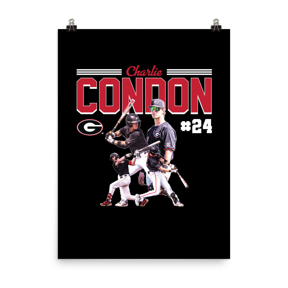 Georgia - NCAA Baseball : Charlie Condon Player Collage Poster