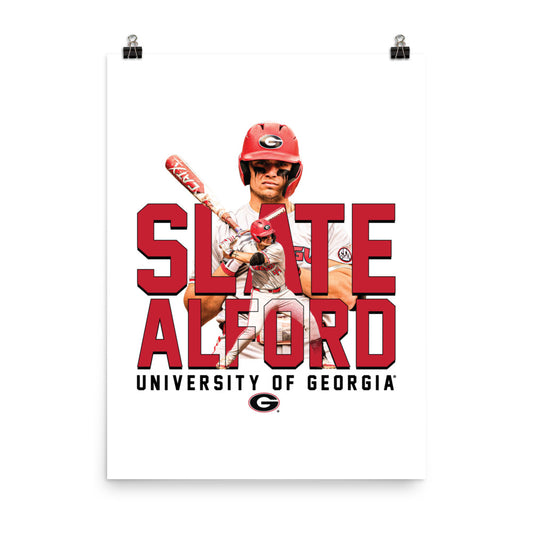 Georgia - NCAA Baseball : Slate Alford Player Collage Poster