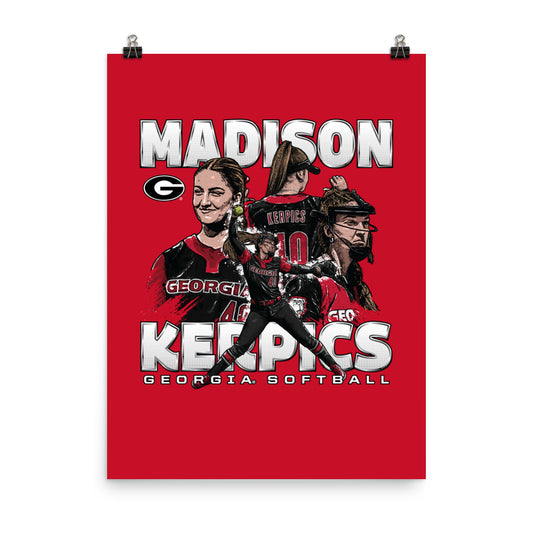 Georgia - NCAA Softball : Madison Kerpics Player Collage Poster