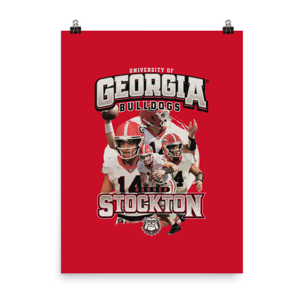 Georgia - NCAA Football : Gunner Stockton Player Collage Poster