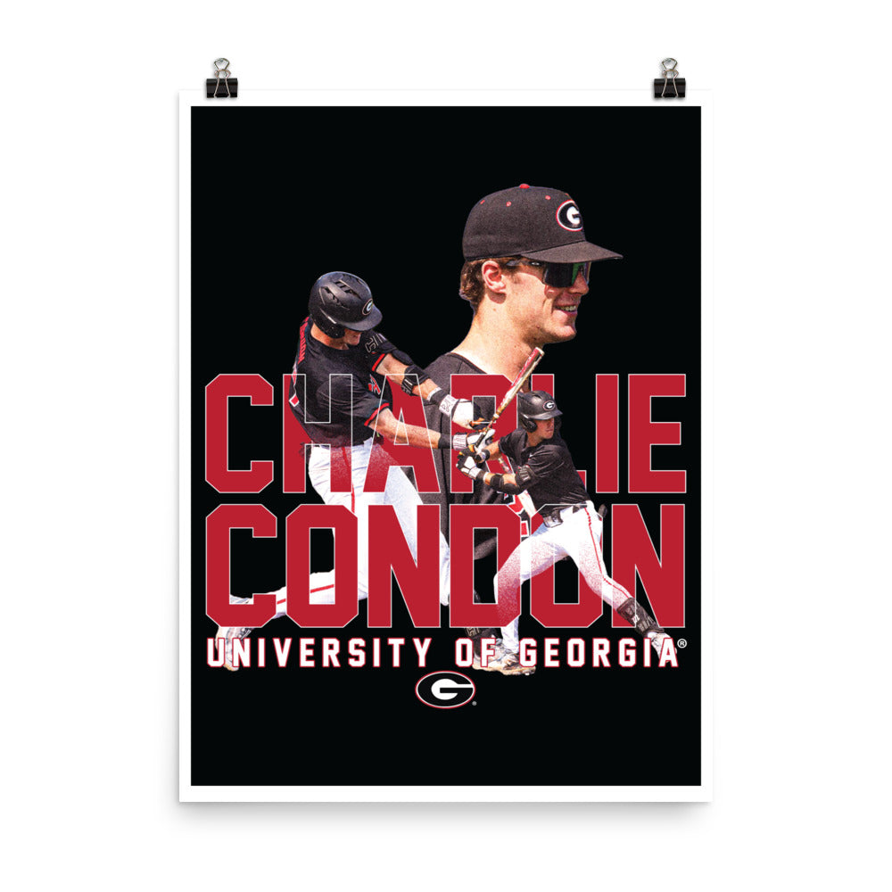 Georgia - NCAA Baseball : Charlie Condon - Player Collage Poster