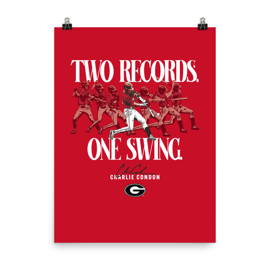 Georgia - NCAA Baseball : Charlie Condon Georgia All Time HR and Single Season HR leader Poster