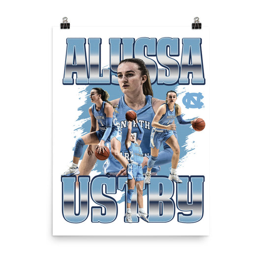 UNC - NCAA Women's Basketball: Alyssa Ustby - Player Collage Poster