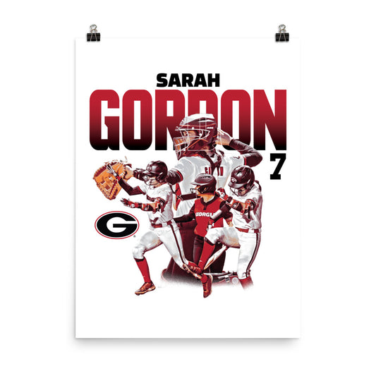 Georgia - NCAA Softball : Sarah Gordon Player Collage Poster