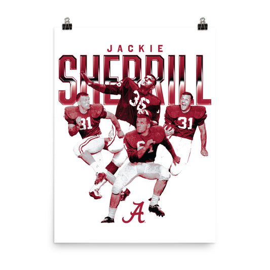 Alabama - Football Alumni : Jackie Sherrill - Player Collage Poster