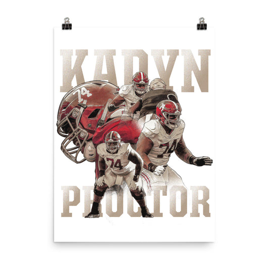 Alabama - NCAA Football : Kadyn Proctor - Player Collage Poster