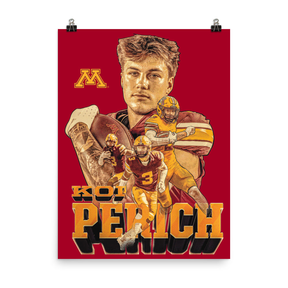 Minnesota - NCAA Football : Koi Perich - Player Collage Poster