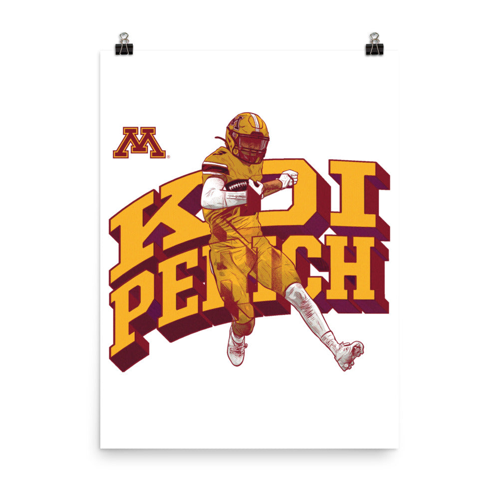 Minnesota - NCAA Football : Koi Perich - Individual Caricature Poster
