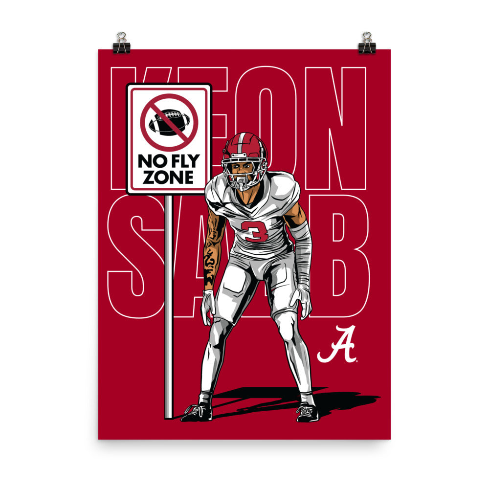 Alabama - NCAA Football : Keon Sabb - Individual Caricature Poster