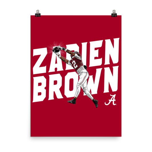 Alabama - NCAA Football : Zabien Brown - Individual Caricature Poster