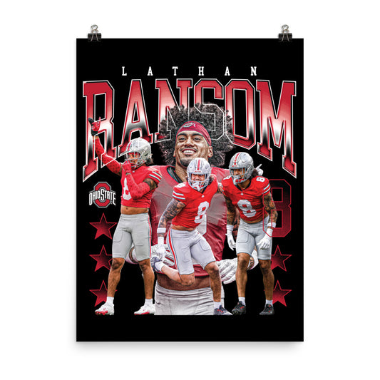 Ohio State - NCAA Football : Lathan Ransom - Player Collage Poster